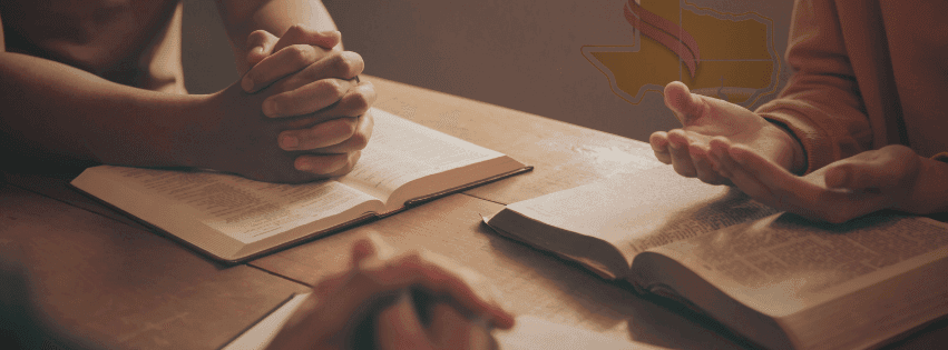 Believers studying Scripture together